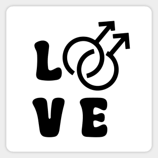 Love Gay Black Sticker